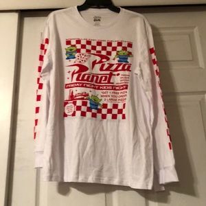 pizza planet long sleeve shirt red